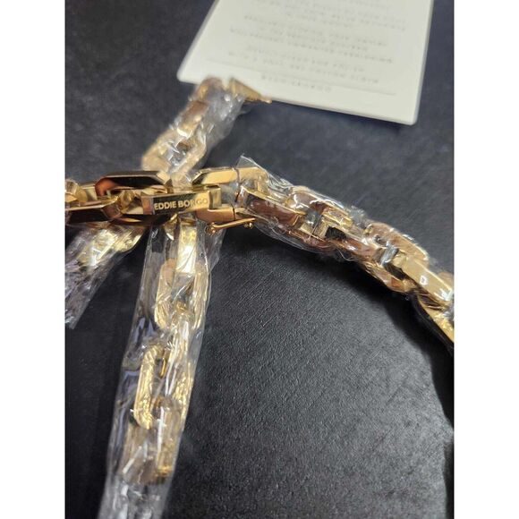 Eddie Borgo Supra Link Classic Heritage Link 17” Necklace With Earrings Set - Picture 7 of 16